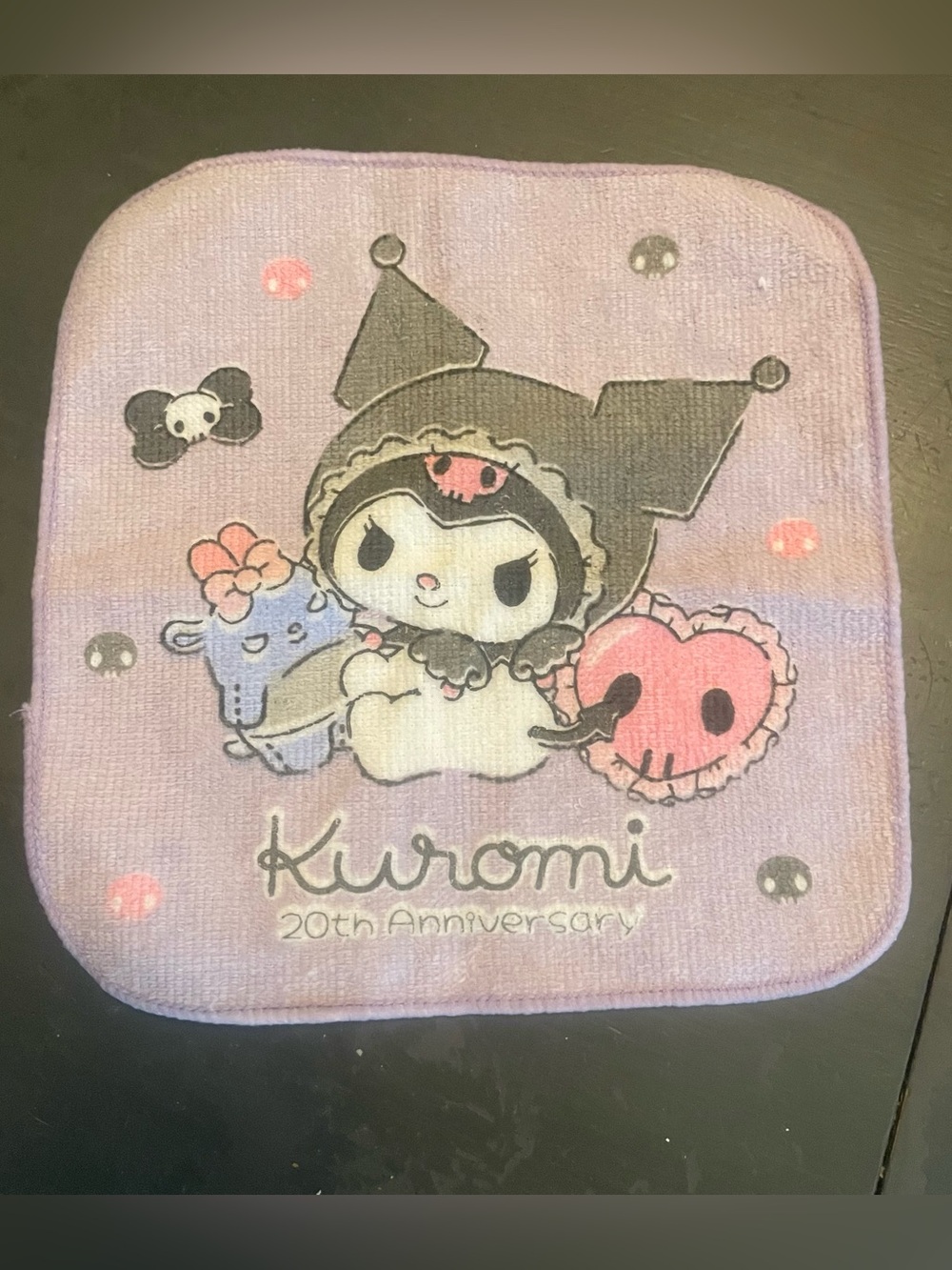 Kuromi 20th Anniversary Pink Character Hand Towel wash cloth crying towel New
